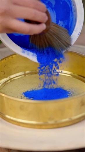 The art of painting history in two colors | Blue and red | Village Lifestyle Vlog