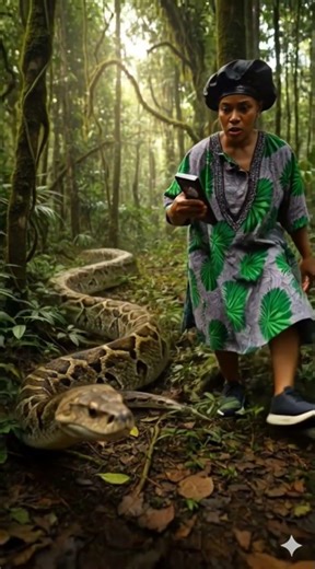 Big python in a tick forest #viral #snake #shortvideo #python