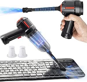PeroBuno Computer Vacuum Cleaner - Air Duster - for Keyboard Cleaning - Cordless Canned Air - Powerful - Energy - Efficient - Compressed