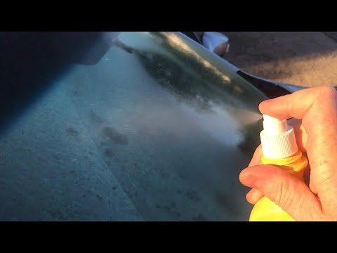 “spraying rubbing alcohol” INSTEAD of “scraping” your windshield is easier