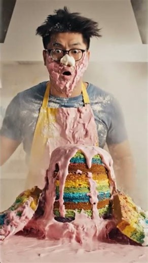 Messy baker #MessyBaking#BakingChaos#FlourEverywhere#KitchenDisaster#BakingFun#WorthTheMess