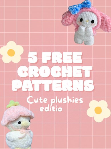 5 Free Crochet Ideas for Cute Plushies
