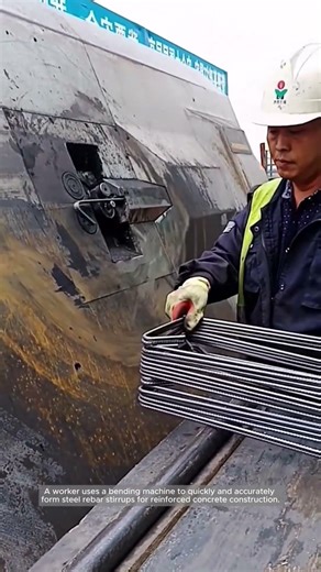 Automated Rebar Stirrup Bending in Action