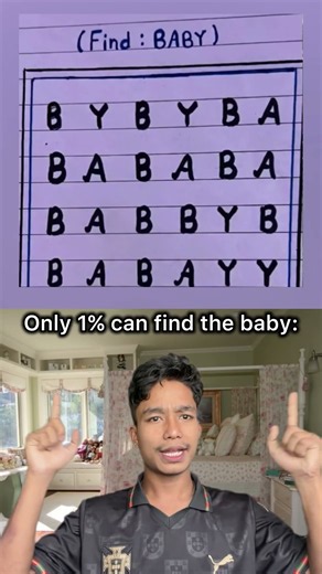 Only 1% people can find the baby 😱