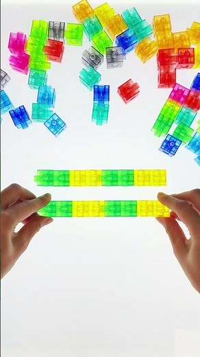 水晶益智方塊方塊在光桌上閃耀， 每一次堆疊都變成新的光影遊戲。 原來數學、空間、藝術可以這麼好玩！ #玩中學 #STEAM教育 #親子共玩 #艾迪客 #MIT教玩具 #shorts