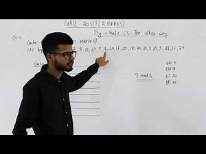 Gate 2007 pyq CAO | Consider a Direct Mapped Cache with 8 cache blocks (numbered 0-7).