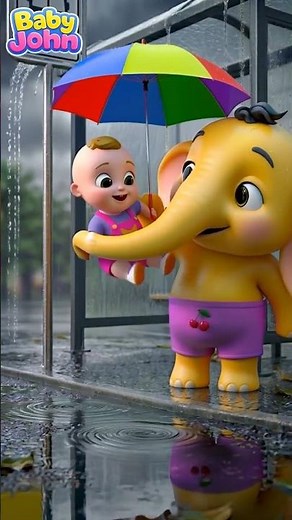 Rain Rain Go Away Song | Kids Learn to Help Each Other | Baby Cartoon & Kids Song #shorts