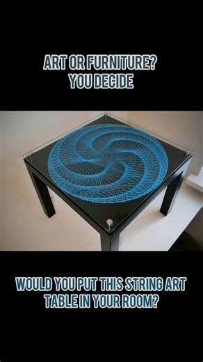Next-Level DIY: String Art Table #stringart #arttable #diyfurniture #homedecor #geometricart