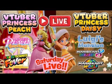 [ 🔴 LIVE ‼️] VTuber Princess Peach & Daisy - Mario Tennis Fever, Luigi’s Mansion & More!🎮