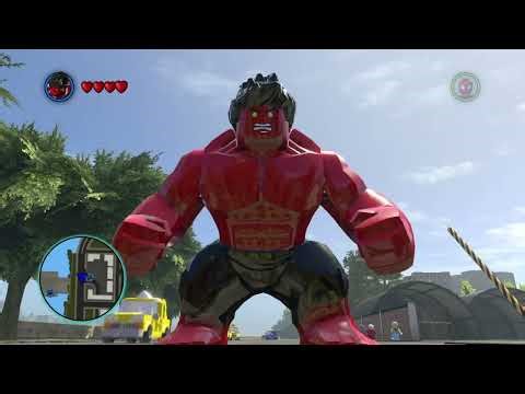 Red Hulk Free Roam Gameplay - LEGO Marvel Super Heroes