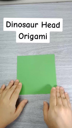 Easy Dinosaur Head Origami #diy #easyorigami #paperfolding #easyorigamiforbeginners #origamicraft #handmade #origami #tutorial #paperart #paperartwork #paperartworld #handmade #crafts #dinosaurorigami