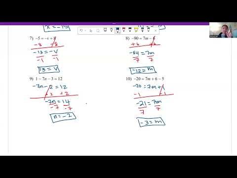 Solving 1-step, 2-step, multi-step equations with var on one side