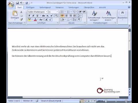 Microsoft Word Tutorial Deutsch Speichern unter