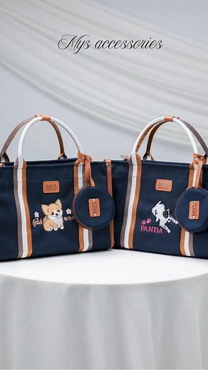 Review งานดราฟแบบ 300 บาทต่อแบบ กระเป๋ารุ่น Spring Tote ( ราคา 990.-) #mys #mysaccessories #ดราฟลายปัก #น้องหมาน่ารัก | Mys_accessories