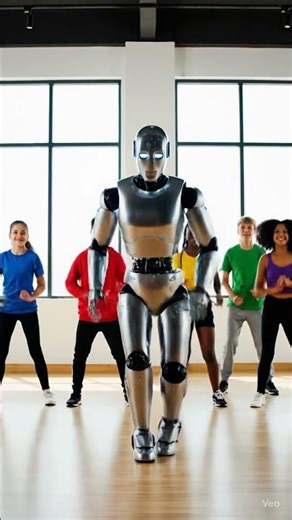AI Robot Leads Dance Class - Learn Moves Together! 🤖💃🎶 #ai