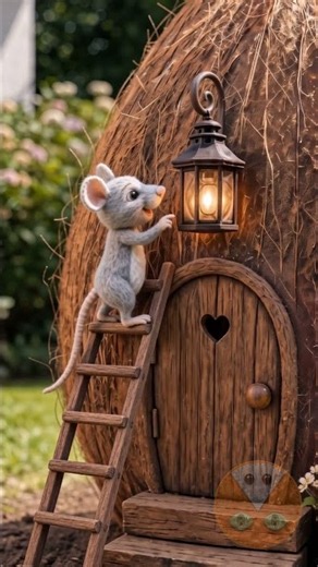 Tiny Mouse Builds a House Inside a Giant Coconut! 🥥🏡 #DIY #Animation
