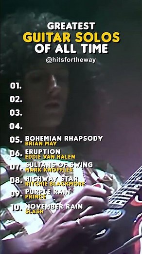 Greatest GUITAR SOLOS of all time