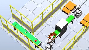 带RobotStudio 机器人离线编程4钟物料分拣打包码垛毕业设计