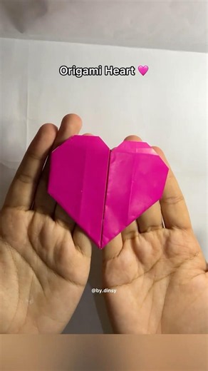 Make origami heart #origami #craft