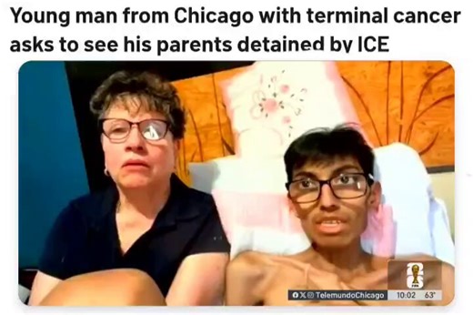 18-year-old U.S. citizen dying from cancer begs to see parents one last time—ICE is keeping them detained.Parents were denied humanitarian visa—so forced to cross border illegally.Son is in hospice care—only wish is to hug mom and dad before he dies.Willing to self-deport and sign any paperwork voluntarily just to be released from the detention center before it's too late."It’s very difficult because the processes are very slow," said their lawyer.Meanwhile, Kevin faces the possibility of dying 