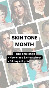 That's a wrap on the Skin Tone Month 💪 ​ ​- We have a skin tone cheatsheet to teach us the most important components of a vibrant skin tone ✅ ​- We dove deep into the topic of skin tones with a new class in the Academy ✅ - Practiced skin tones all month in the Tribe ✅ ​ ​Stay tuned for next month's topic. It'll be fun! 😍 👉 Grab the free cheatsheet: https://pntbl.cc/6c8a88 ​ ​Featured Tribe members: stelphar, Fiskepinne, Fefi, Danj, castlekeepcreations, and ZeyToo ❤️ | Paintable