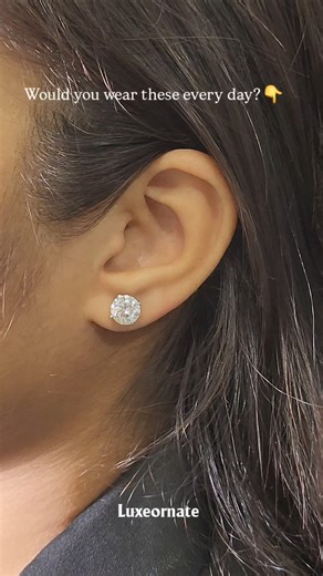 Round Brilliant Diamond Stud Earrings 💎 | Classic Everyday Luxury