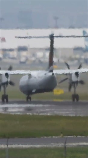 CLOSEUP Air Canada Dash 8 Takeoff from Toronto #shorts #aviation #plane #planespotting