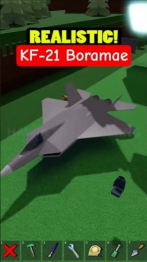 Roblox Build a Boat for Treasure 1st time to see Realistic KF-21 Boramae Fighter Jet #babft #roblox