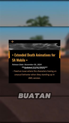 Review Mod Extended Death Animation GTA SA #gta #gtasanandreas #shorts