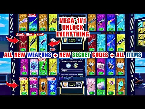 MEGA 1V1 ALL GUNS & VEHICLES | FIND ALL SECRETS CODE LOCATIONS PART 1 3533-5211-7130 Fortnite PART 3
