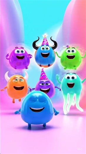 3d cartoon Punctured Circle Monsters