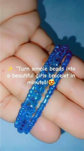 Elegant Blue Beaded Bracelet Tutorial💙 |Easy DIY Jewelry Making#bracelet#tutorial#diy#elegant#Shorts