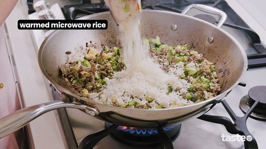Fried rice meets Mongolian beef in this speedy recipe! We've used microwave rice, mince and chopped broccoli to make this dish super fast for busy nights. Get the recipe here: https://www.taste.com.au/recipes/quick-mongolian-beef-fried-rice-recipe/ma95z41q If you want even more 20-minute dinners, check out all our favourites here: taste.com.au/20minutedinners | Taste.com.au