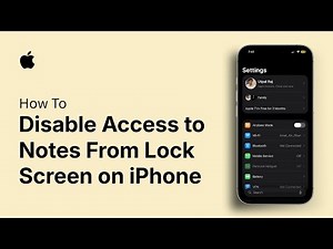 How to Disable Access to Notes From Lock Screen on iPhone