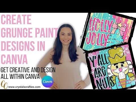 How to Make Grunge Paint Designs in Canva | Splatter Paint Design Tutorial