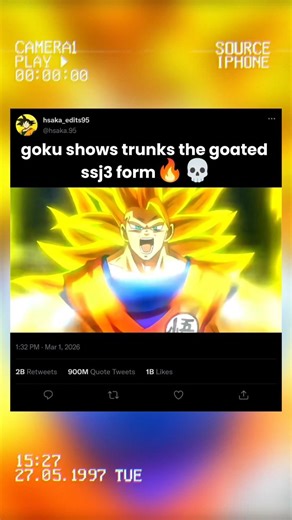 goku Cooked trunks with ssj3 form👑🔥#goku #trunks#ssj3#anime