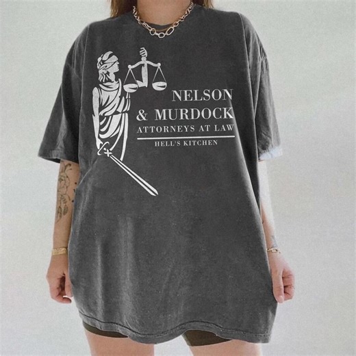 Nelson & Murdock Attorneys at Law T Shirt, Hell's Kitchen Daredevil Shirt, Matt Murdock Lawyer Tee, Funny Superhero Law Firm Shirt - Etsy
