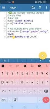 Python List EXTEND & REMOVE Explained with Output 🔥#list #extend #remove #python #momcodessimple