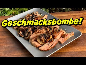 Pluma mit Champignons in Chili-Butter - Eine echte Geschmacksexplosion vom Grill