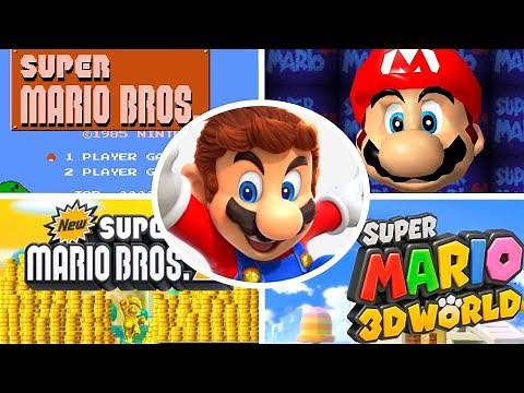 Evolution of Title Screens in Mario Games (1985-2017)