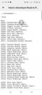 HEROS ADVENTURE ROAD TO PASSION ITEM IDS FILE 🔥😁