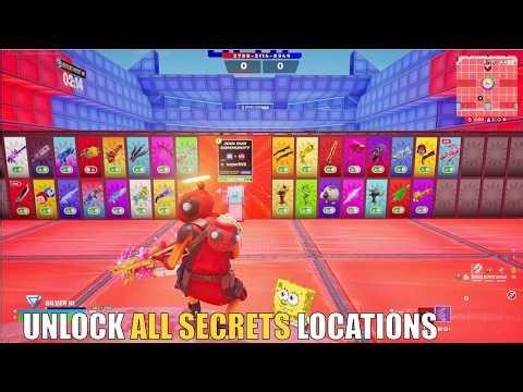 SUPER RED VS BLUE TYPICAL GAMER MAP FORTNITE - ALL SECRETS LOCATIONS PART 21 (HEARTBREAKER)