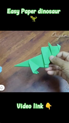 origami dinosour #papercraft #origami #shortsfeed #trending