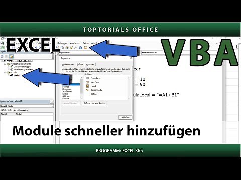 Excel VBA Module schneller hinzufügen