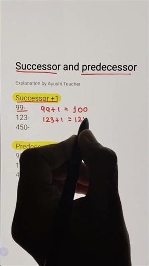 Successor and predecessor class 6 | Ncert maths #maths #class6