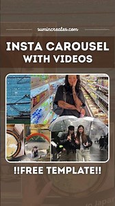 Free Instagram Carousel with Videos Template | Aesthetic Layout for Posts