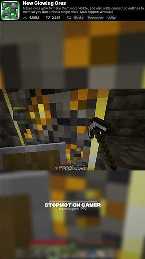 New Glowing Ores Minecraft Resource Pack