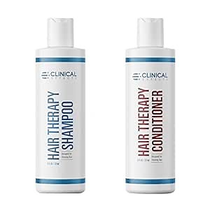 Clinical Effects Hair Therapy Shampoo and Conditioner Set - Hair Growth Shampoo and Conditioner for Thinning Hair - Biotin, Saw Palmetto, and DHT Blocking Ingredients - USA Made - 2 Bottles, 8 fl oz