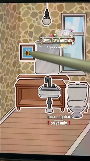 toca boca free aesthetic bathroom idea🥂🪽🪷 #tocaboca #freehouseidea