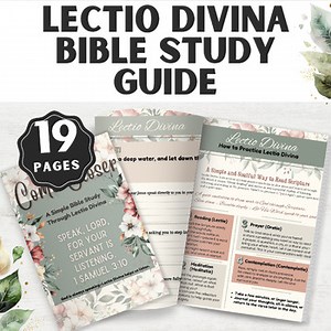 Lectio Divina Journal Pages, Printable Bible Study Guide for Prayer and Devotion